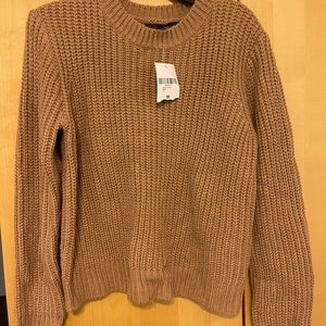 Chunky knit brown sweater